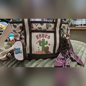 Aeropostale Rodeo Cowgirl Bag - Cream and Brown